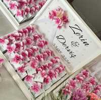 Шоколадова кутия с цветя - Подаръци за гости