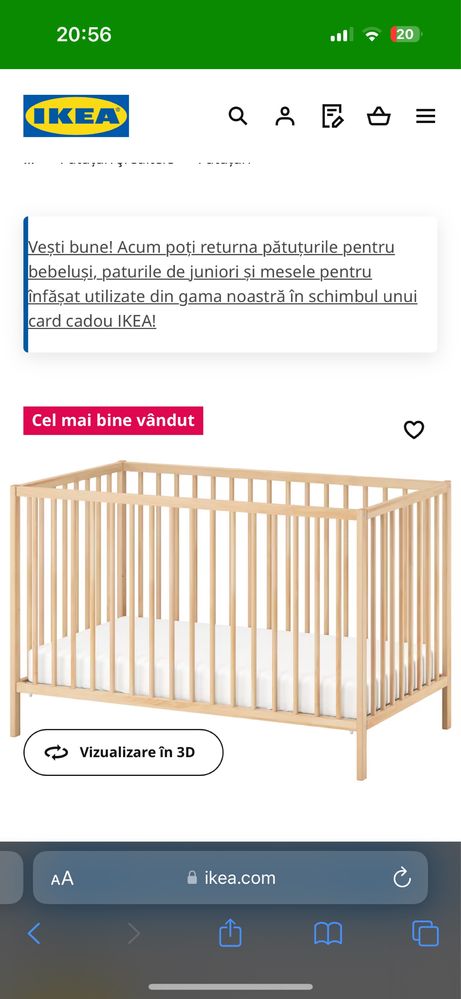 Patut bebelus Ikea