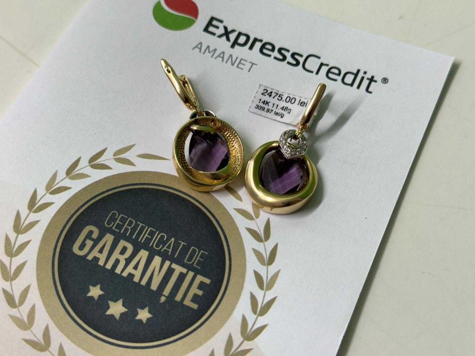 Cercei aur 14K 11.48g (B.57741*12-Iulius Mall) Garantie 2 ani