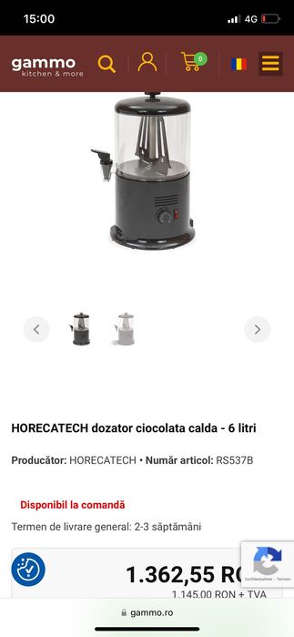 Aparat electric 6litri ciocolată caldă