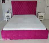 Pat dublu matrimonial queen size 160x200 cu saltea Dormeo inclusa