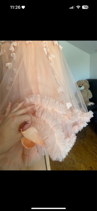 Rochie lucrata manual matase