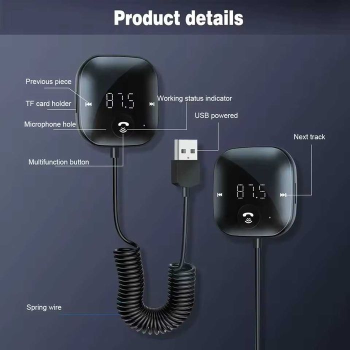 Modulator FM Bluetooth player audio MP3