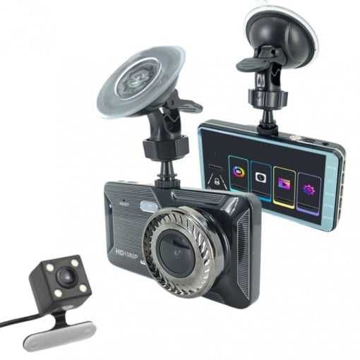 Camera Video Auto Dubla, FullHD, 1080P, Camera Marsarier 720P, 4 inch