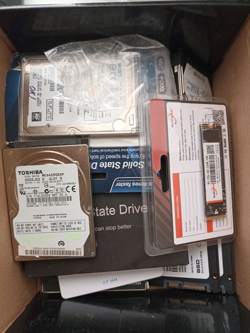 Жёсткие диски 2,5" ssd, nvme.