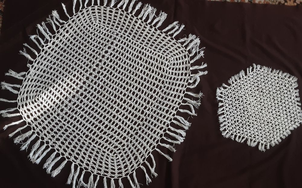 Салфетки вязаные старинные