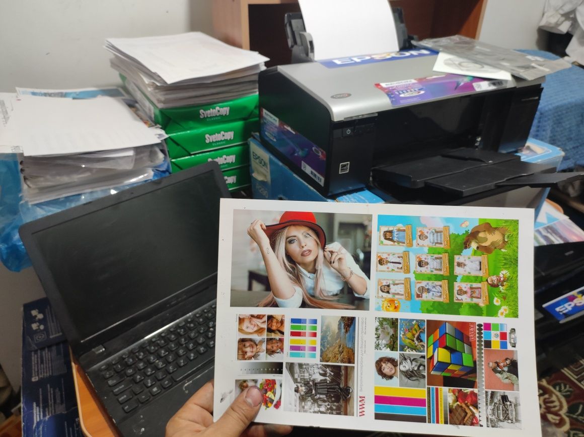 Epson L 290 FuL HD 6 ta rangli tekir printer dyuzi 100% ishlashi idial