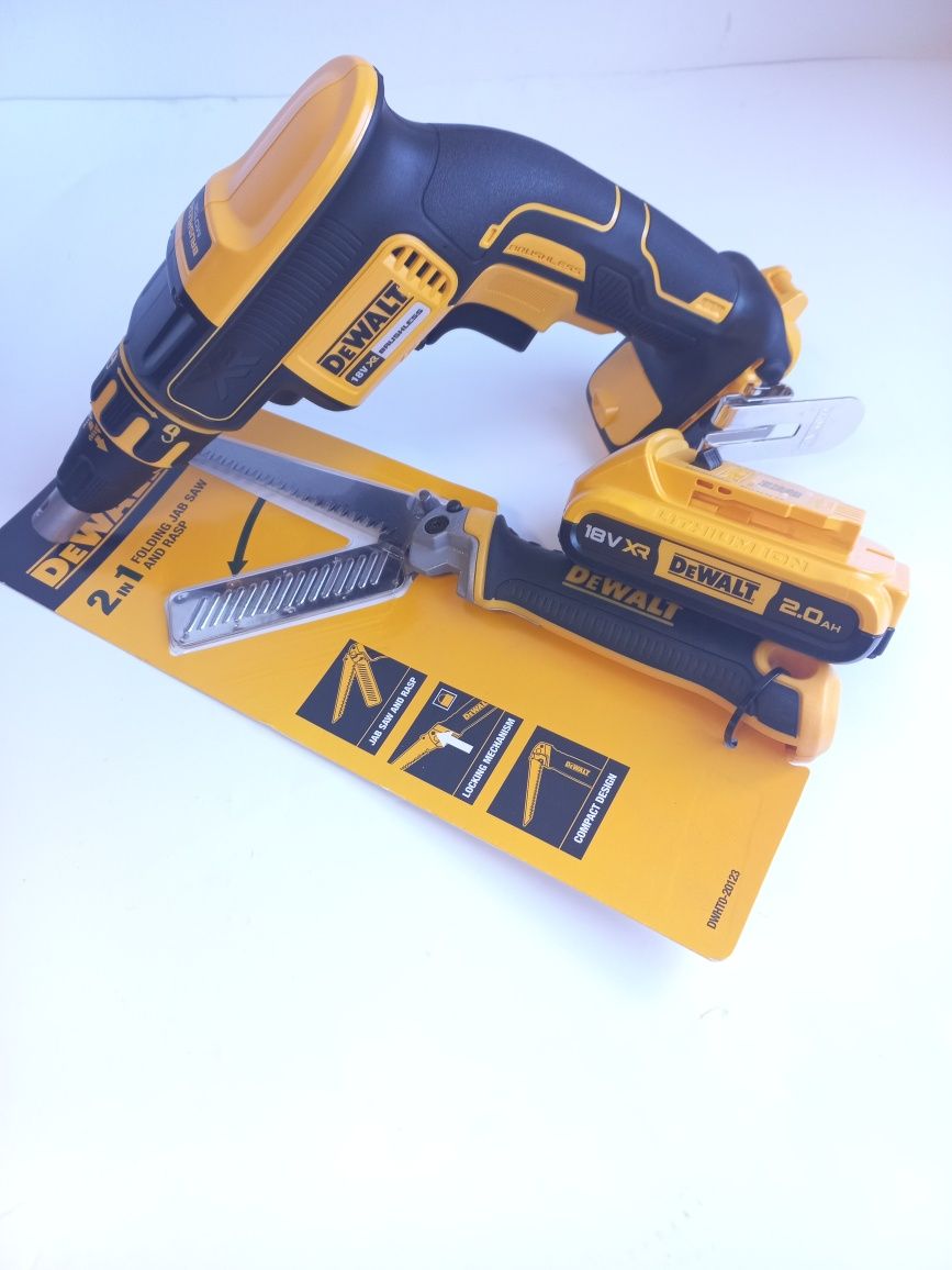 Винтоверт за гипсокартон DeWALT DCF620 с 2Ah батерия и Трион