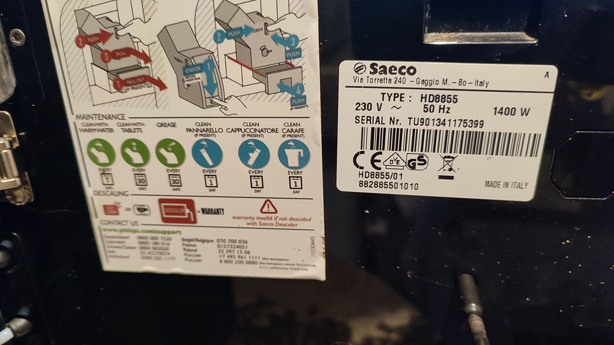 Saeco Exprelia EVO HD8855