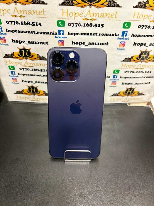 Hope Amanet P3 Crangasi iPhone 14 Pro Max Purple Baterie 80%