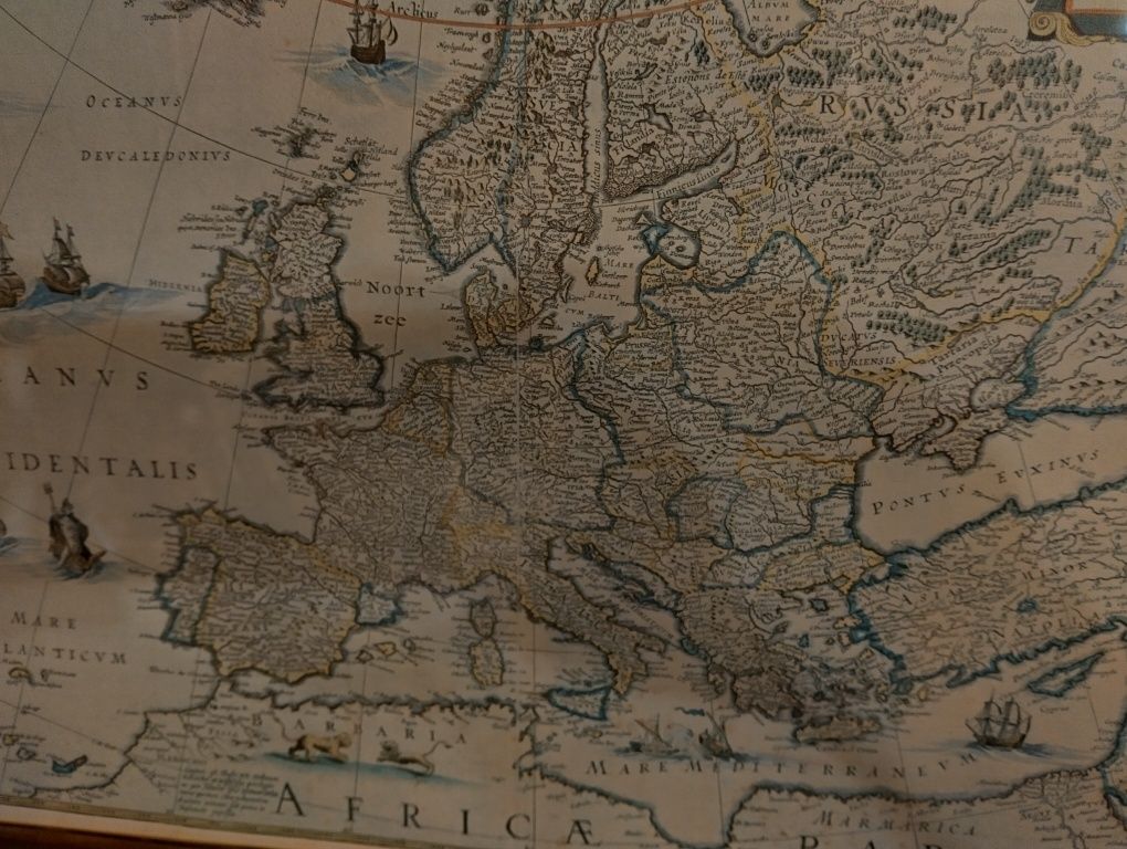 Стара карта на Европа