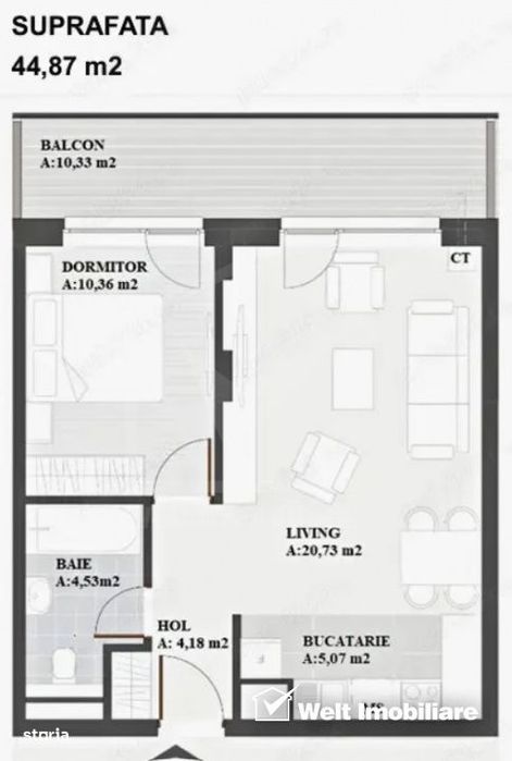 Apartament cu 2 camere, Floresti, zona Eroilor