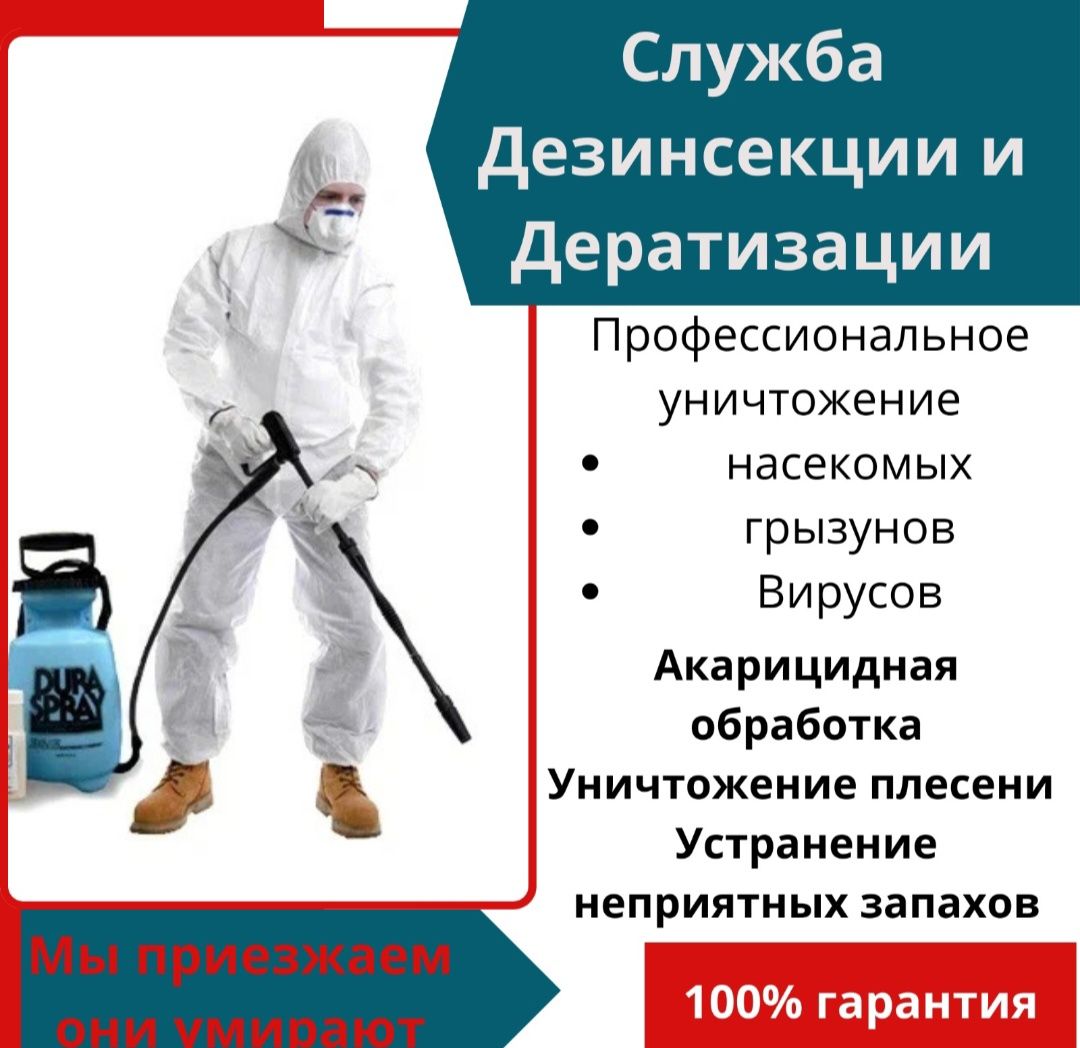Дезинфекция.Уничтожение клопов(кандала), тараканов и мышей.