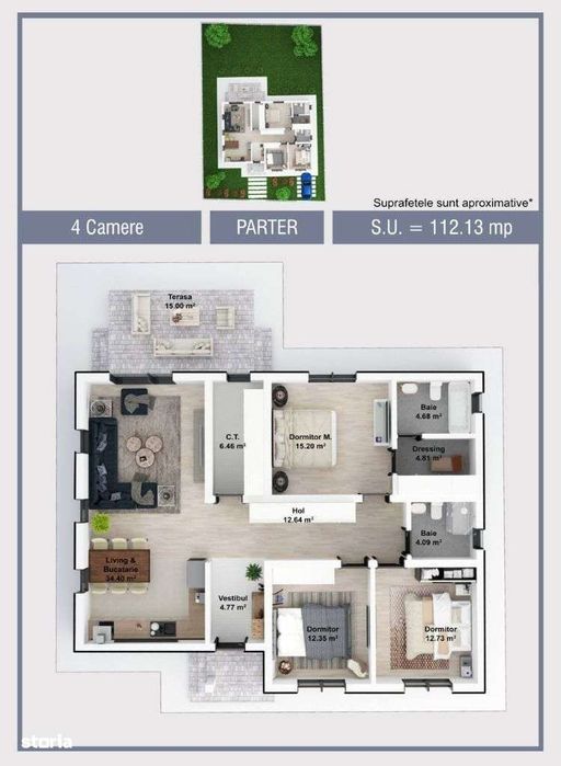 CASA 4 CAMERE FINALIZATA , teren 510 mp,115 mpu, comision 0%