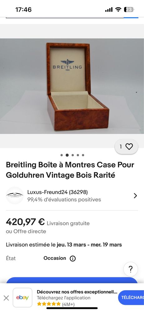 BREITLING кутия за часовници оригинална