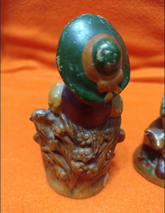 Cadou Sarbatori Statueta Bibelou Vechi Colectie Argila Pictate Manual