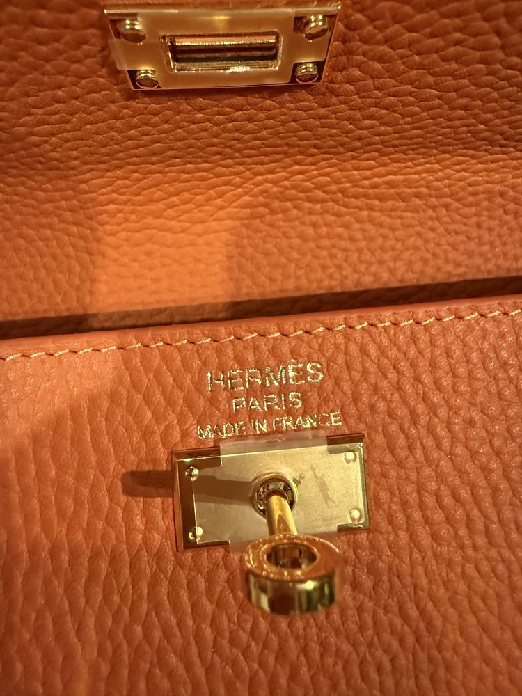 Hermes естествена кожа дамско портмоне
