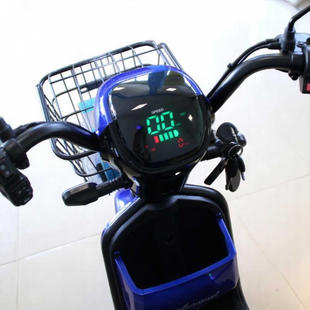 Електрически мотопед с педали MaxMotors EBZ 14 500W/48V/12Ah - BLUE