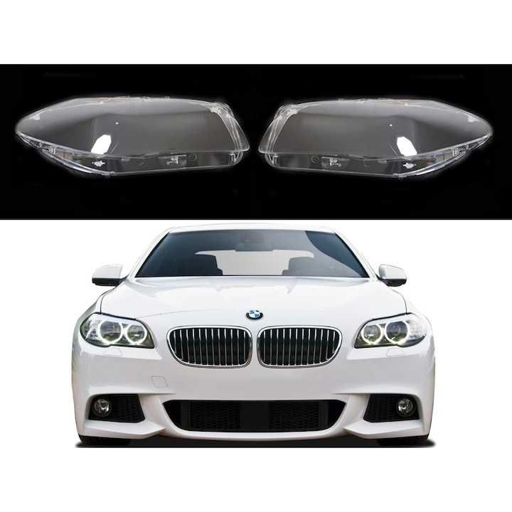 Set Sticle Faruri Sticla Far Stanga Dreapta BMW Seria 5 F10 F11 Xenon