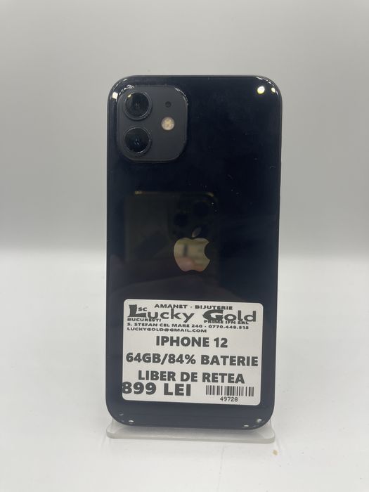 Iphone 12 64Gb/84% Baterie GARANTIE/FACTURA #49728