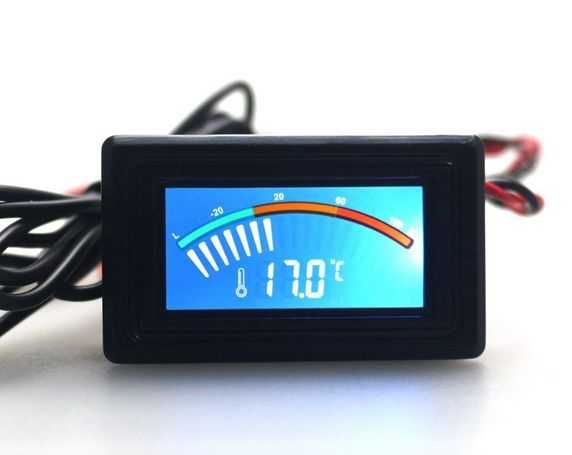 Termometru LCD color 5-24V rulota barca auto moto pc mooding -50/110gC