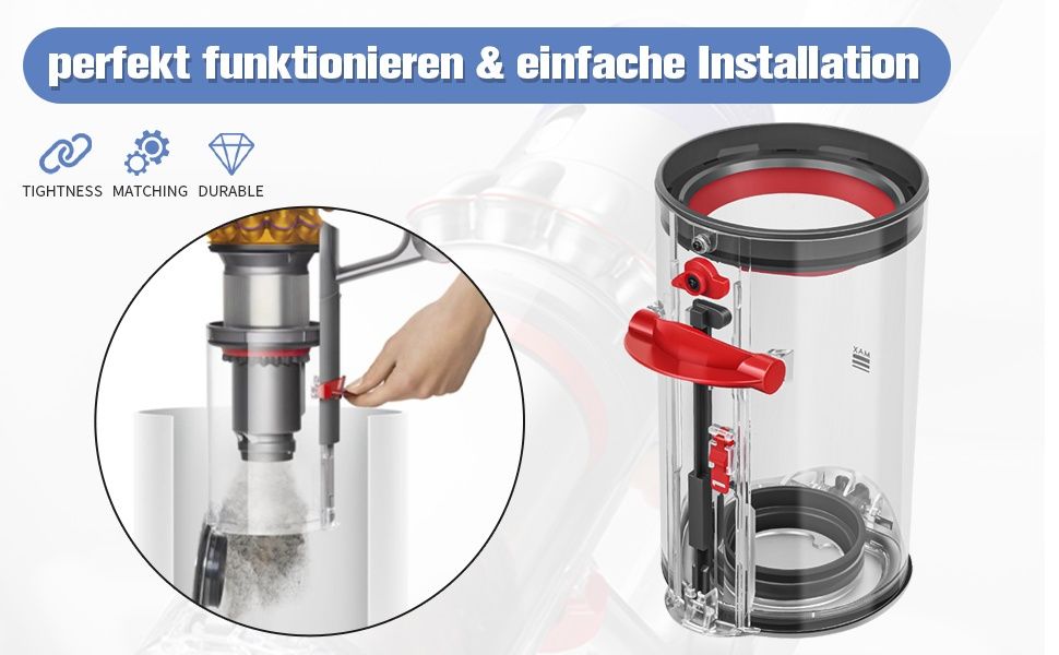Dyson V11, V15 контейнер за прах + филтър, резервни части