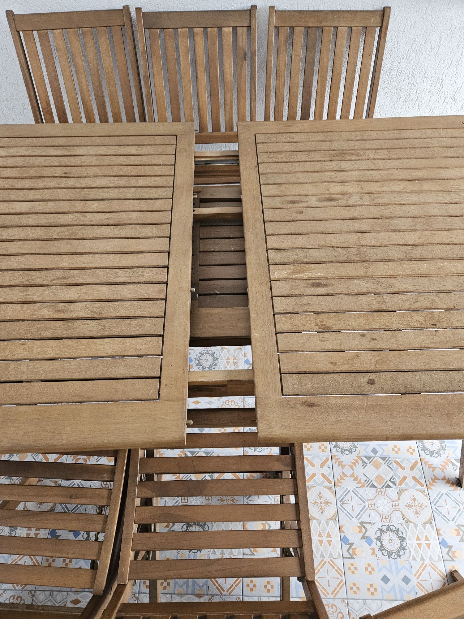 Masa de gradina extensibila + scaune