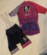 Set unisex ciclism CXN, mar S-M, cyclocross, tricou, pantaloni bretele