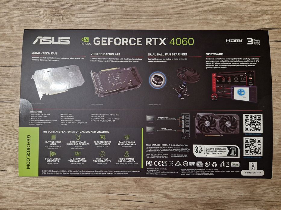 Placa video ASUS Dual GeForce RTX 4060 OC, 8GB GDDR6, 128-bit