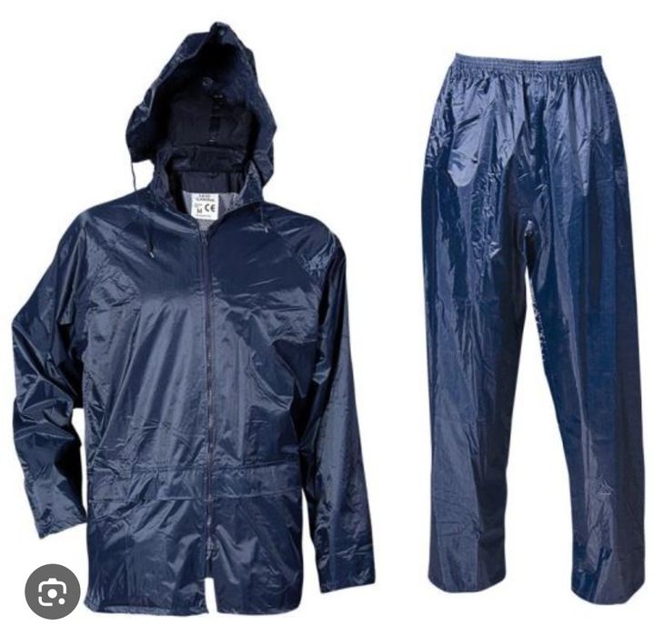 Costum impermeabil fas marimea M albastru salopeta ploaie