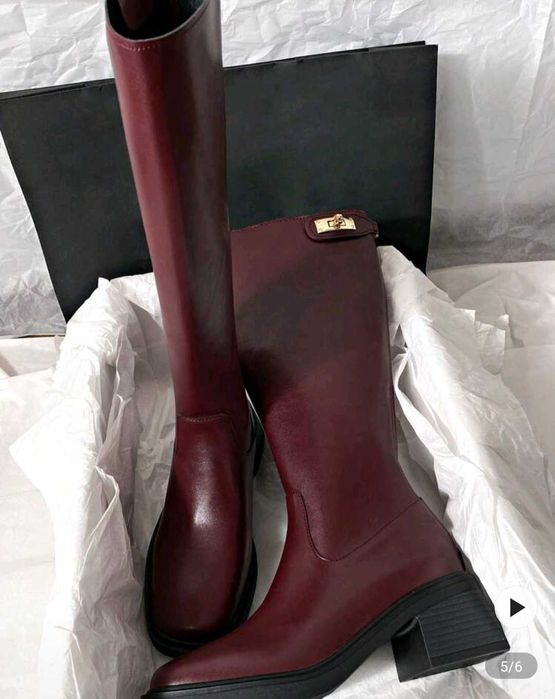 Дамски ботуши бордо