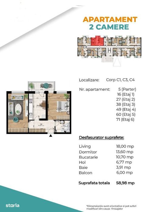 Berceni-Metrou Berceni-Apartament 2 camere-tva 21% inclus