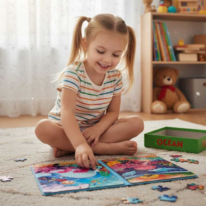 Детска книжка пъзел Level Up 3 в 1  - 37, 48, 72 части