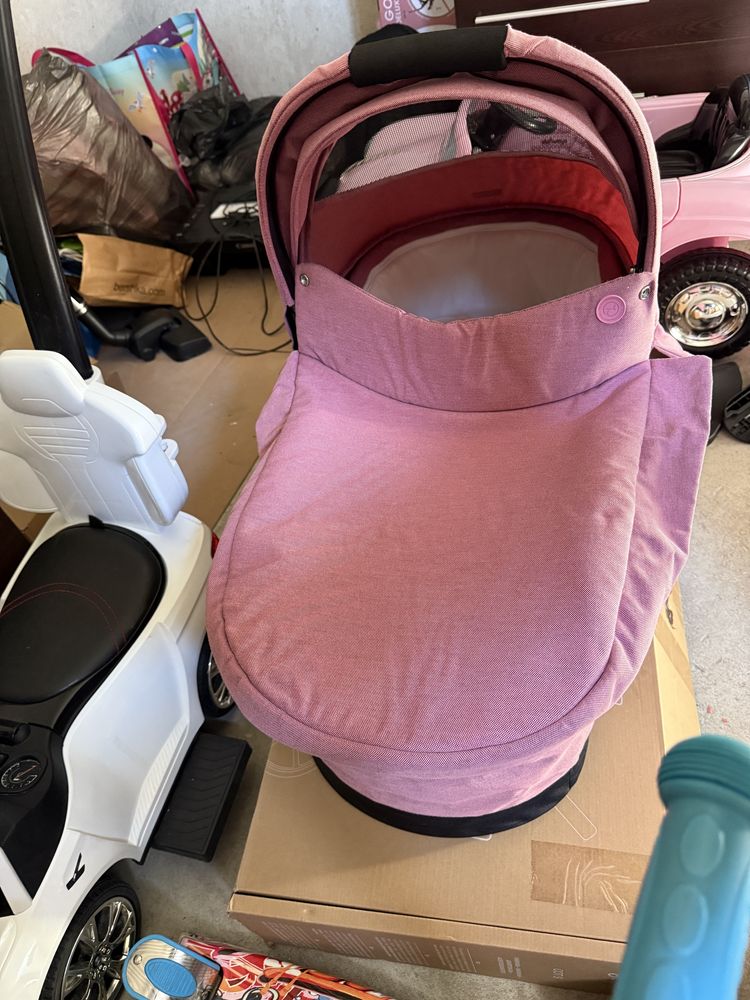 Кош за новородено Cybex Cot S magnolia pink с адаптери