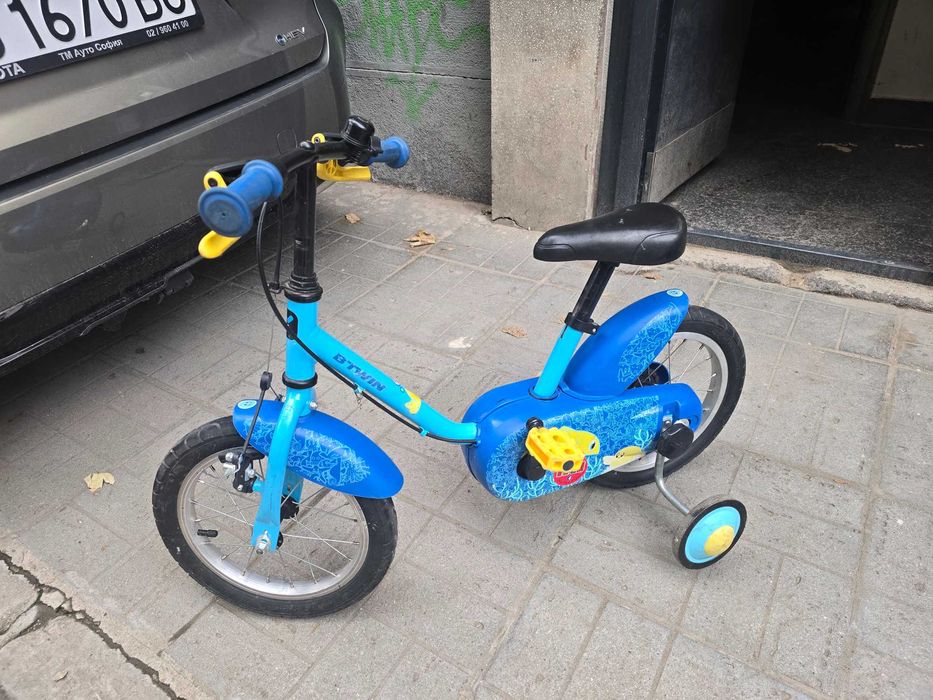 Детско колело BTWIN 14" за деца от 2 до 5 години с помощни колела