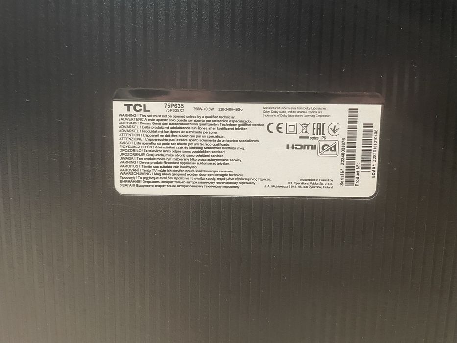 Amanet ozana vinde Televizor Tcl 75P635 189cm