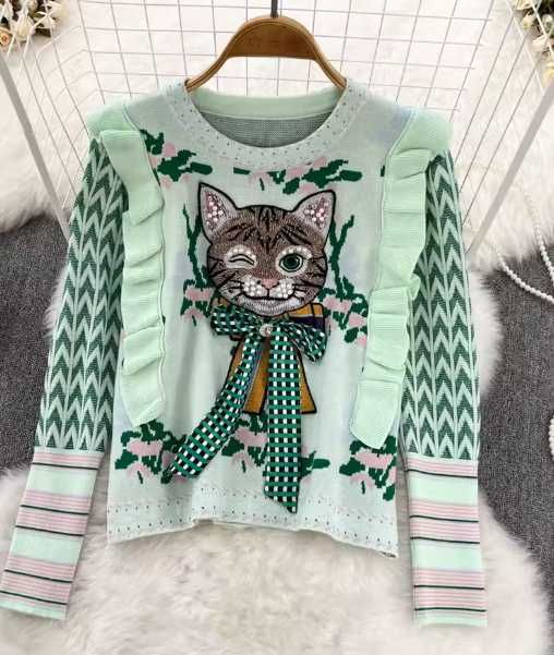 Дамски Пуловер с коте