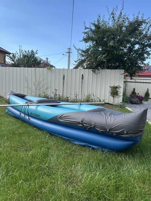 Caiac agrement 2 locuri, Intex,vasla,pompa electrica,eccesorii noi