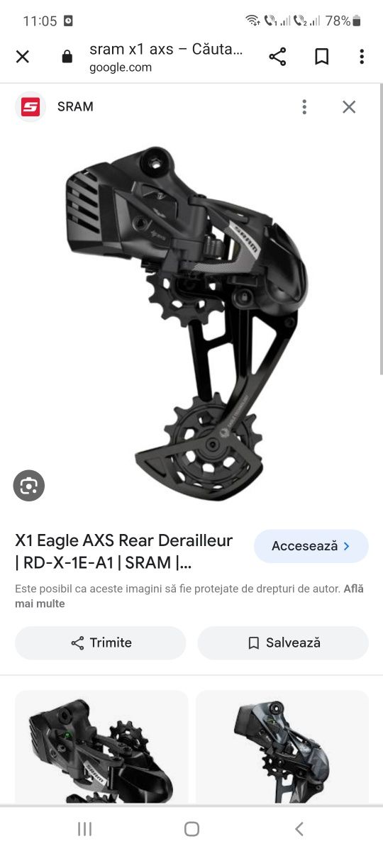 schimbător spate sram axs 12 viteze si sram force 12 v