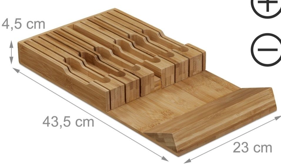 Бамбукова поставка,органайзер за ножове