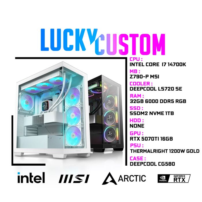 [14 Gen] MSI Z790 WiFi i7 14700K DDR5 32Gb RTX5070Ti 16Gb