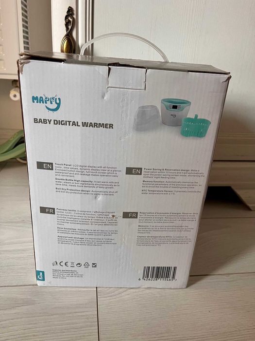 Sterilizator electric digital 4 in 1 Mappy, pentru 2 biberoane