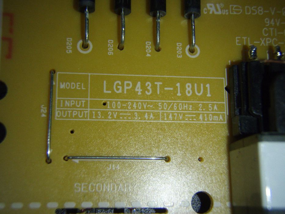 Sursa TV LED LG 43UK6950PLB, model EAX67865101 (1.6) LGP-43T-18U1