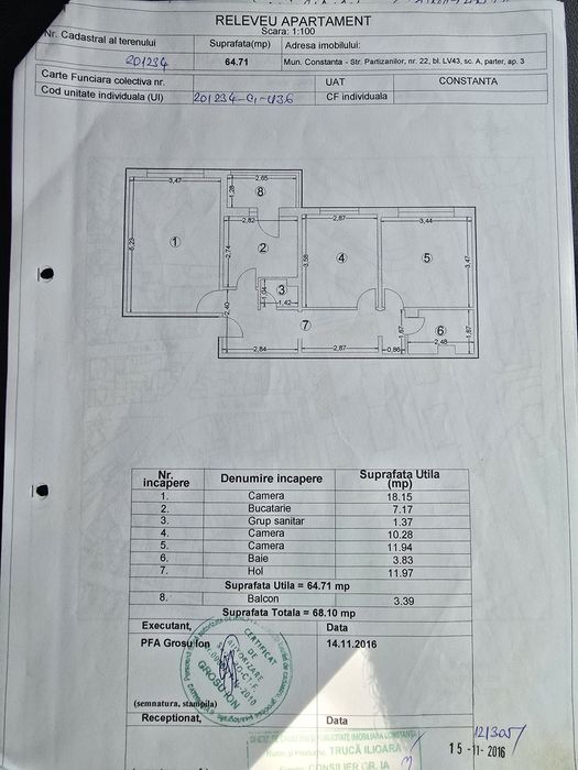 Proprietar vând 3 camere zona -Dacia