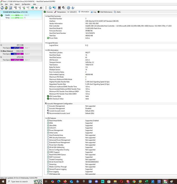 Solid-State Drive (SSD) Apacer 512GB SATA III, 2.5" - teste reale