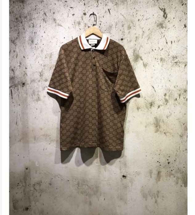 Tricou polo gucci crem premium casmir