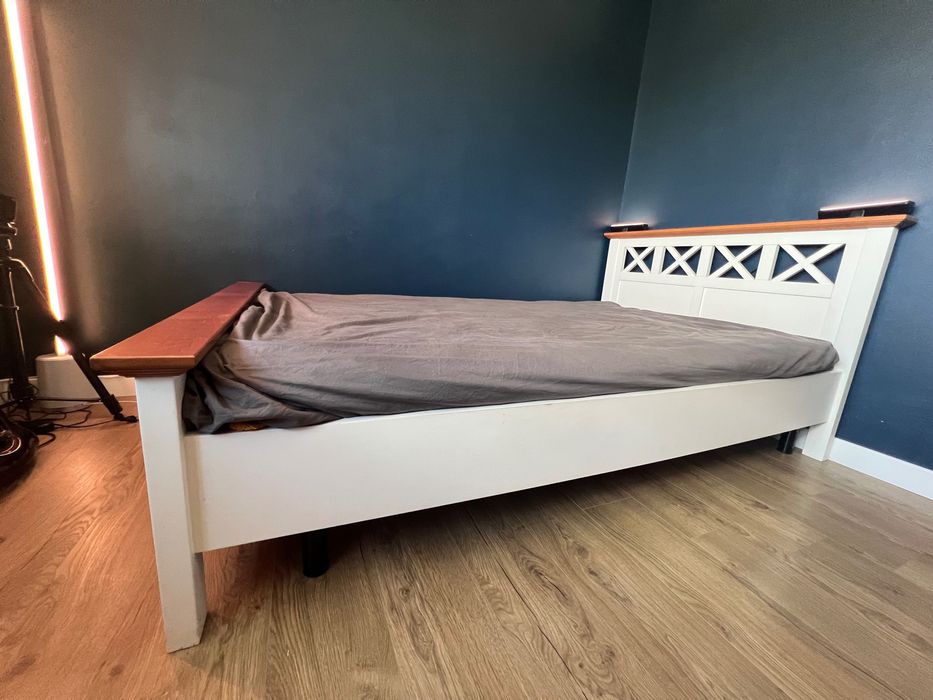 Pat cu somiera si saltea, 120x200, Mobexpert