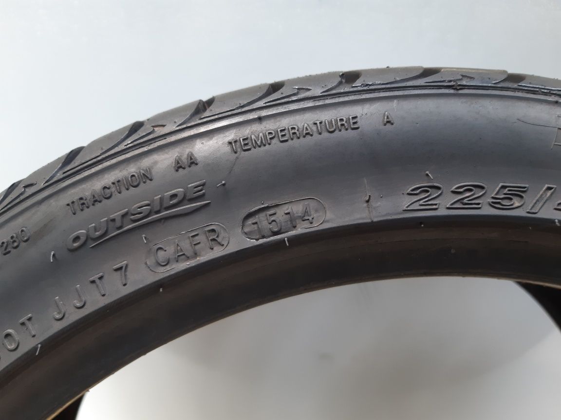 1 Buc 225/40/18 1x Nexen 92 Y vara DOT 1514    6,63 mm