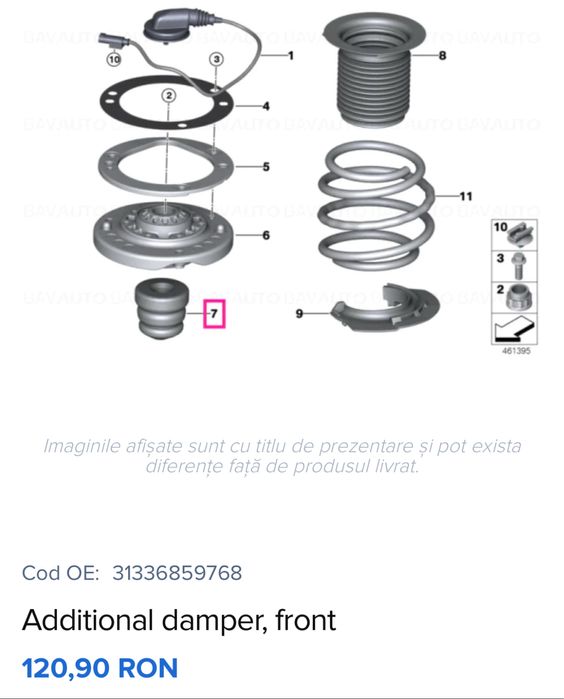 Tampon suspensie sport BMW fata/spate
