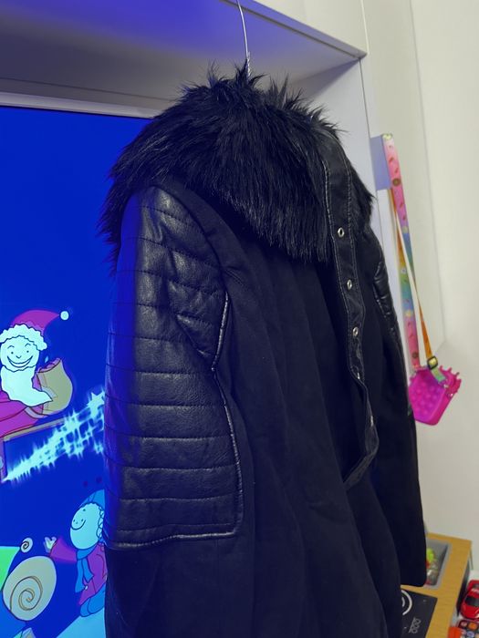 Haina dama fosrte frumoasa guler detasabil material catifelat